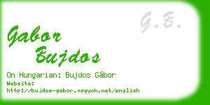 gabor bujdos business card